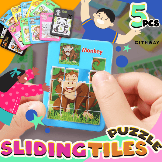 Cithway™ Fun Sliding Jigsaw Tiles Puzzle Toy (SET OF 5PCS)