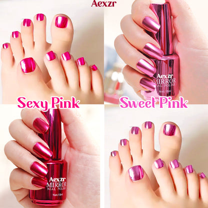 Aexzr™ Stunning Metallic Mirror Toenails Polish