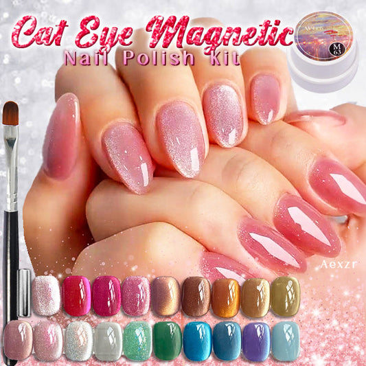 Aexzr™ Shimmer Cat Eye Magnetic Nail Polish Kit