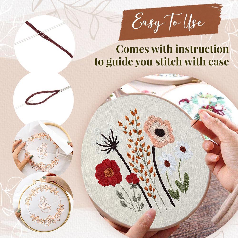 EasyStitch Floral Embroidery Stitching Set starryhome 