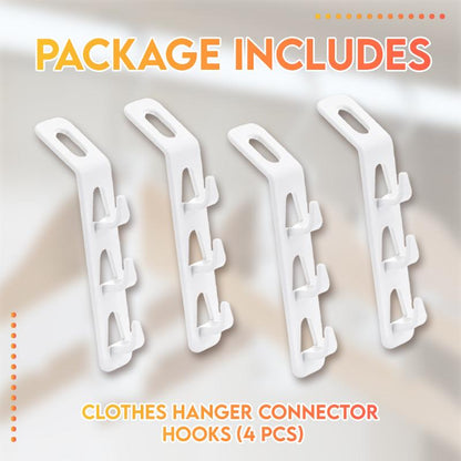 Clothes Hanger Connector Hooks (4 Pcs) Home DazzyCandy 