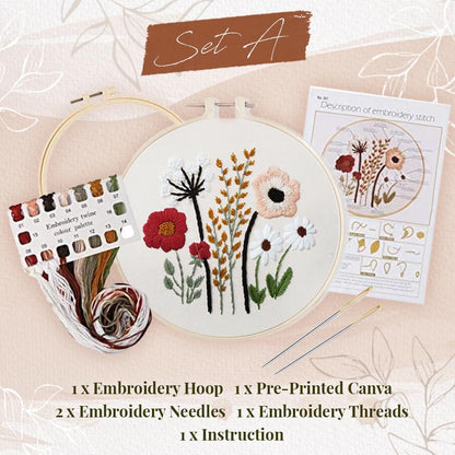 EasyStitch Floral Embroidery Stitching Set starryhome 